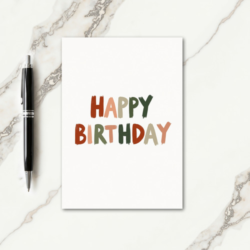 Hand Painted Birthday Card