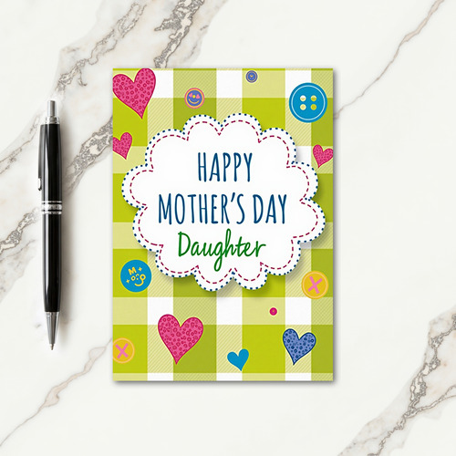 Hand Stitched Mothers Day Card