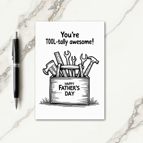 Hand Tool Happy Fathers Day Card