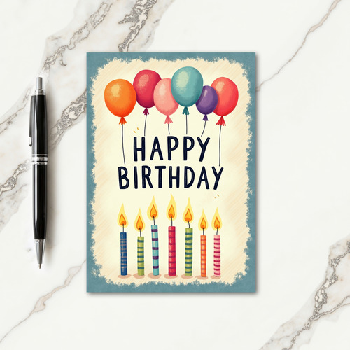 Handcrafted Birthday Wish Card