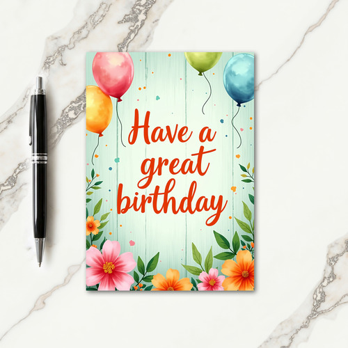 Handcrafted Birthday Wishes Card
