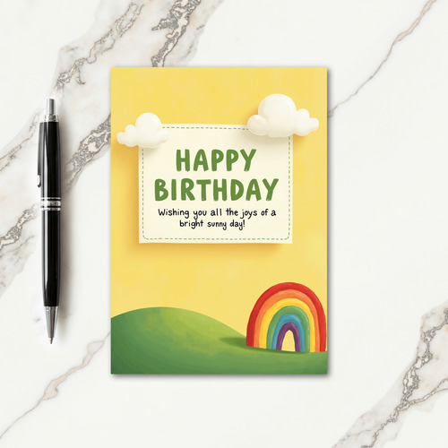Handcrafted Bright Birthday Card