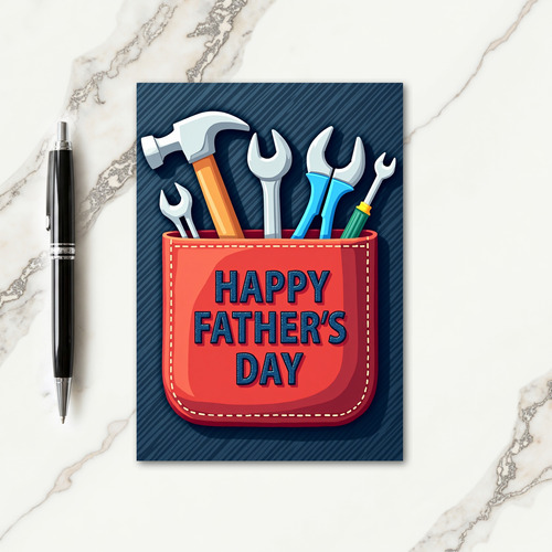 Handcrafted Fathers Day Tools Card