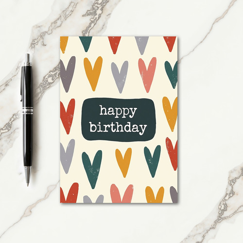 Handcrafted Heart Birthday Card