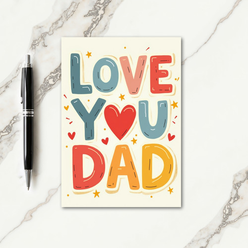 Handcrafted Love You Dad Card