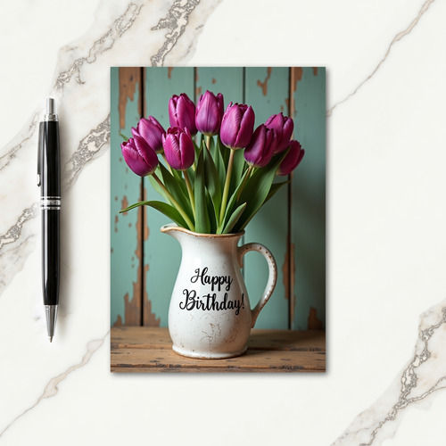 Handcrafted Pitcher Birthday Card