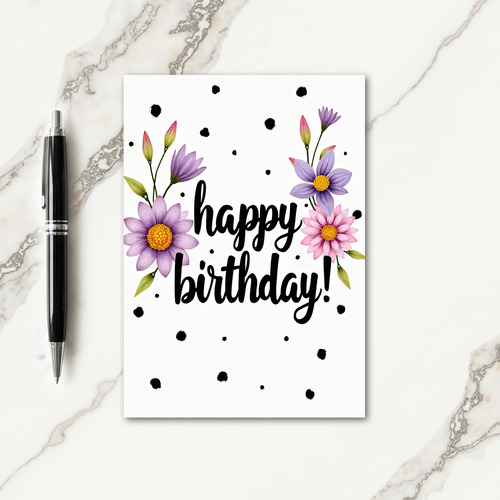 Handcrafted Script Birthday Card