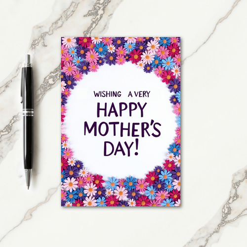 Handmade Floral Mothers Day Card