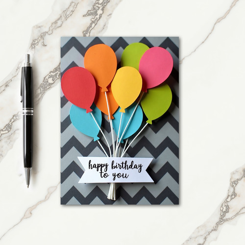 Handmade Party Balloon Card