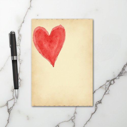 Handmade Red Heart Card