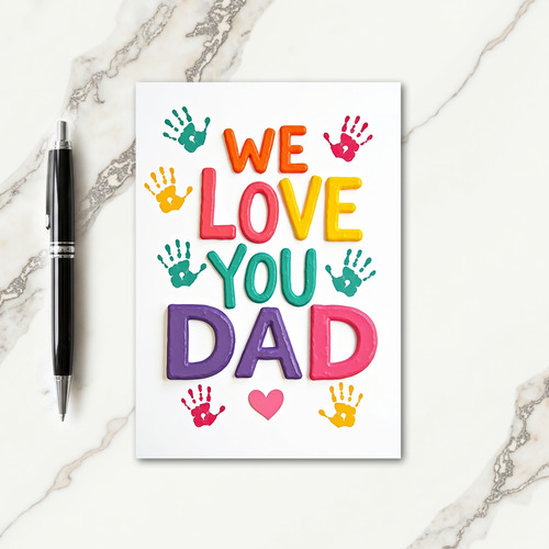 Handprint Fathers Day Love Card