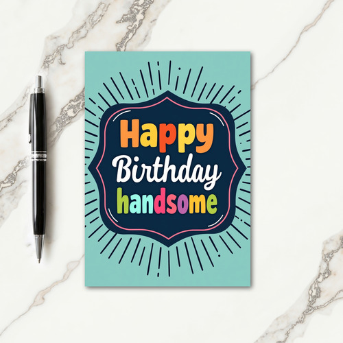 Handsome Colorful Letters Card