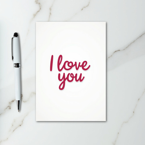Handwritten I Love You Card