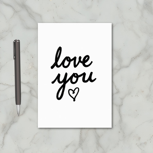 Handwritten Love You Card