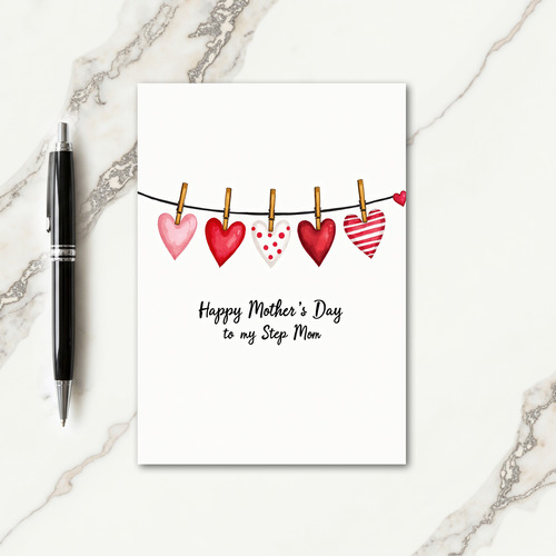 Hanging Hearts Sweet Mothers Day Card