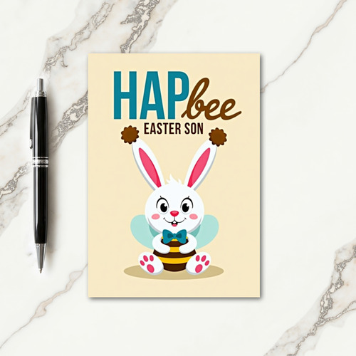 Hap Bee Easter Son Greeting Card
