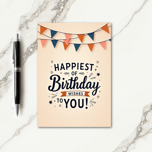 Happiest Banner Birthday Card