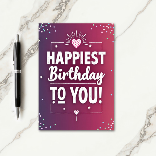 Happiest Birthday Gradient Card