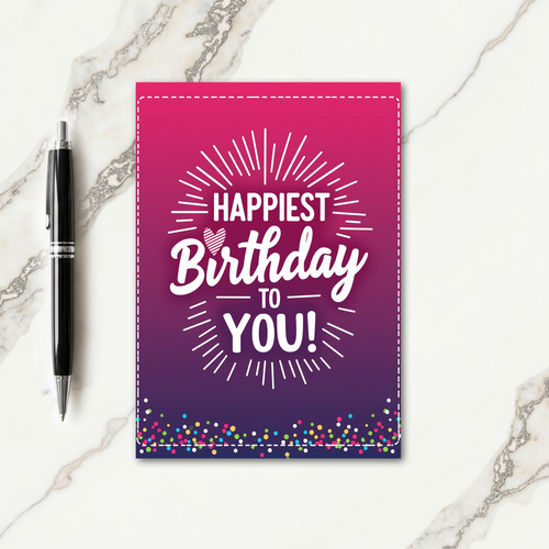 Happiest Starburst Birthday Card