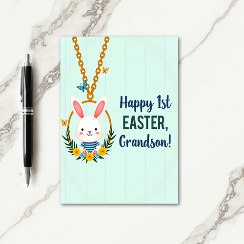 Happy 1St Easter Grandson Card