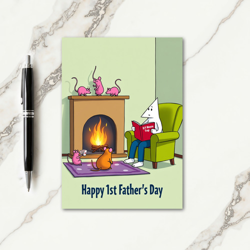 Happy 1St Fathers Day Art Card
