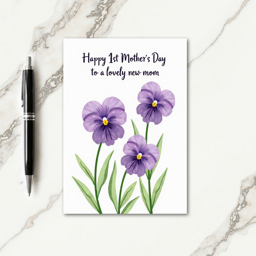 Happy 1St Mothers Day Mom Card