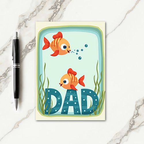 Happy Aquatic Fathers Card
