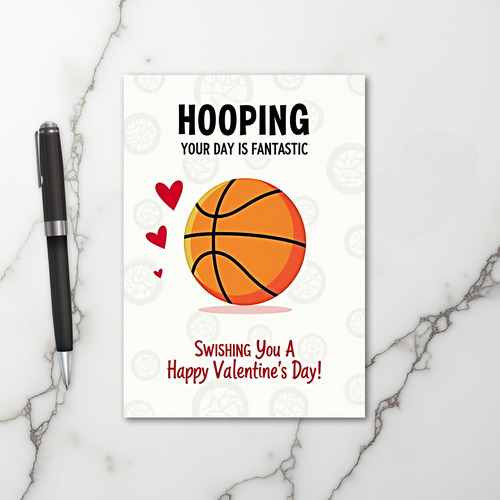 Happy Basketball Valentines Day Card