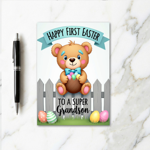 Happy Bear Holiday Egg Card
