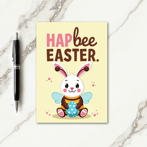 Happy Bee Easter Card