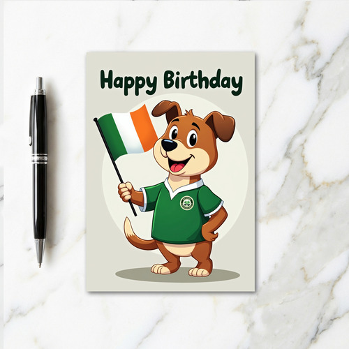 Happy Birthday Irish Dog Card
