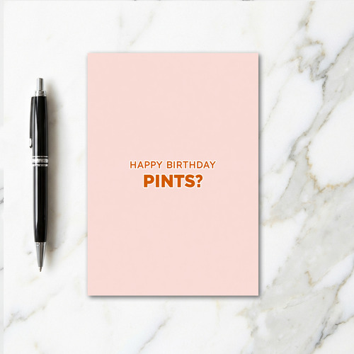 Happy Birthday Pint Invitation Card