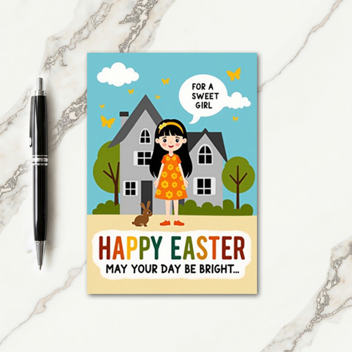 Happy Blossom Girl Card