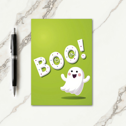 Happy Boo Ghost Card