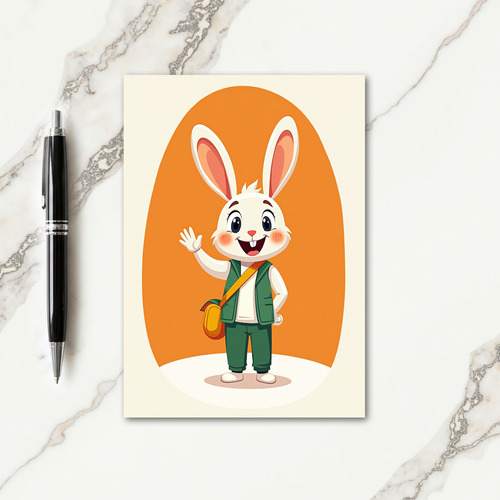 Happy Bunny Wave Greeting Card