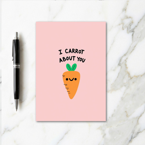 Happy Carrot About You Card