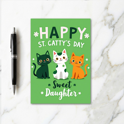 Happy Cat St Pattys Sweet Card