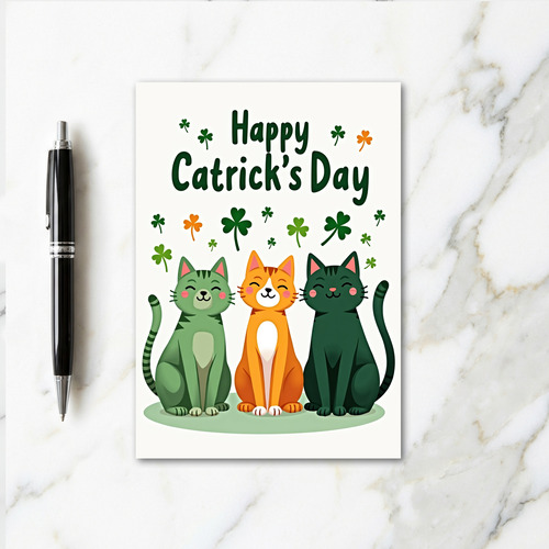 Happy Catricks Day Cute Cats Card