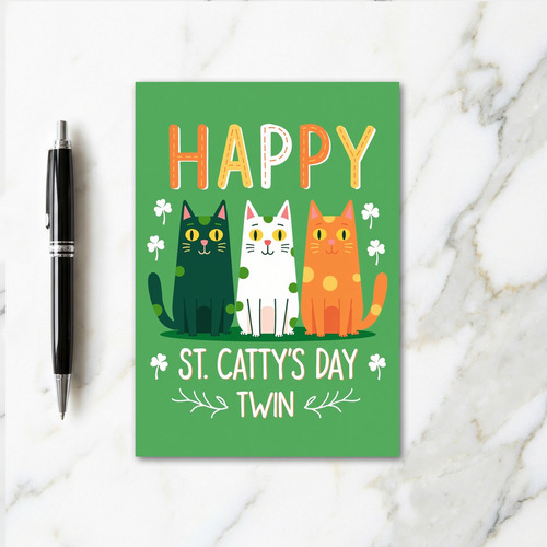 Happy Cats Glitter Texture Card