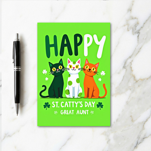 Happy Cats Great Aunt Card