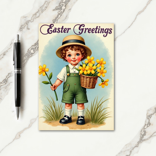 Happy Child Flower Basket Card