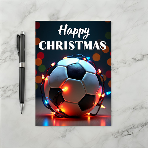 Happy Christmas Soccer Card