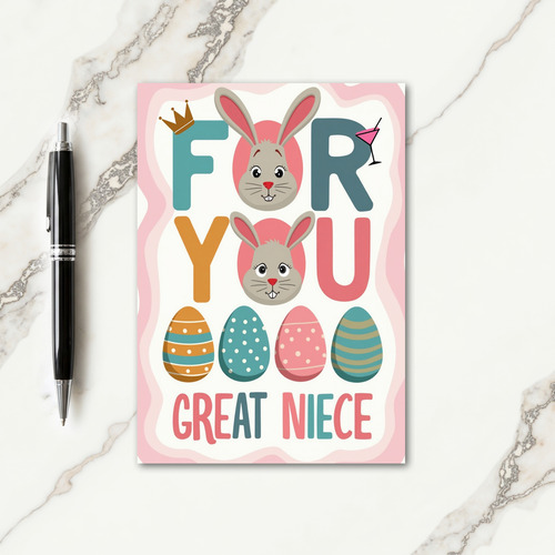 Happy Colorful Bunny Greeting Card