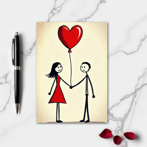 Happy Couple Heart Love Card