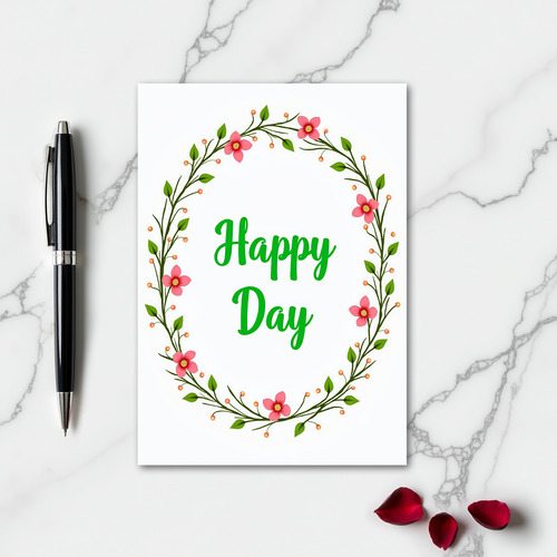 Happy Day Faux Gold Foil Card