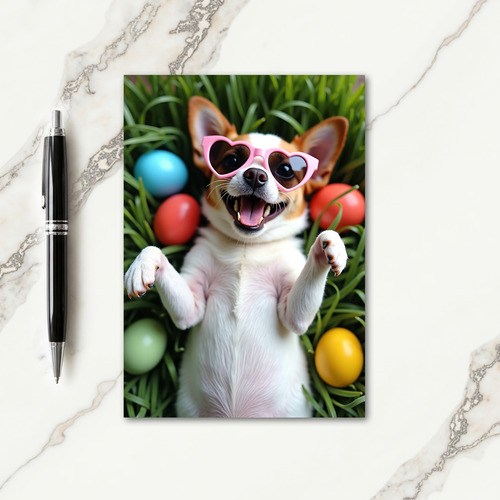 Happy Dog Fun Spring Card