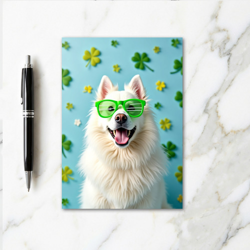 Happy Dog In Glasses Card