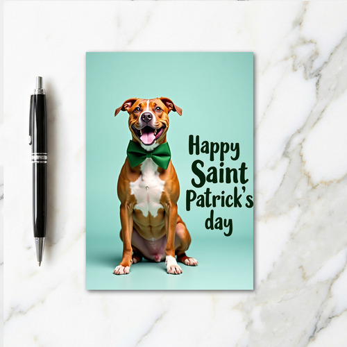 Happy Dog Saint Patricks Day Card