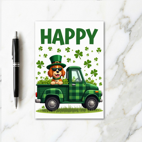Happy Dog St Patricks Day Card