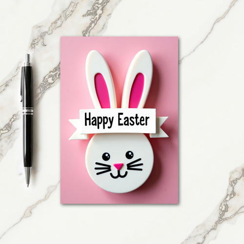 Happy Easter Animal Face Card